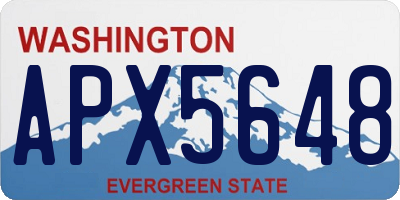 WA license plate APX5648