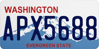 WA license plate APX5688
