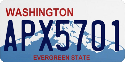 WA license plate APX5701