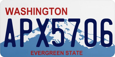 WA license plate APX5706
