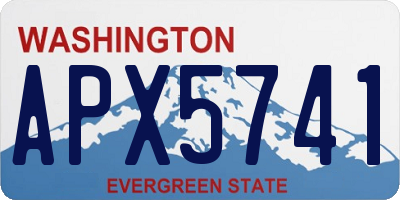 WA license plate APX5741