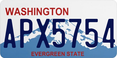 WA license plate APX5754