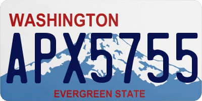 WA license plate APX5755