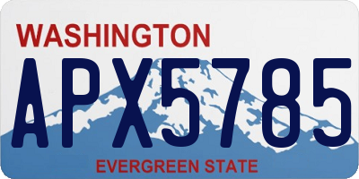 WA license plate APX5785