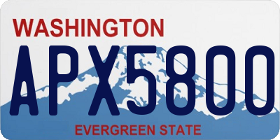WA license plate APX5800