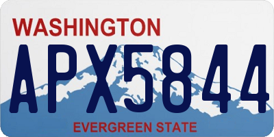 WA license plate APX5844