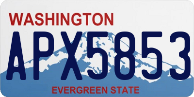 WA license plate APX5853