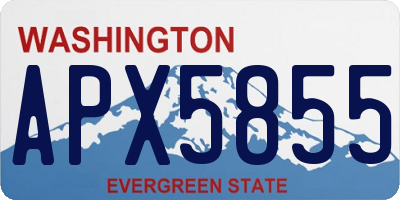WA license plate APX5855