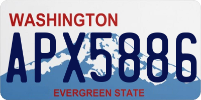 WA license plate APX5886