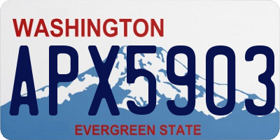 WA license plate APX5903