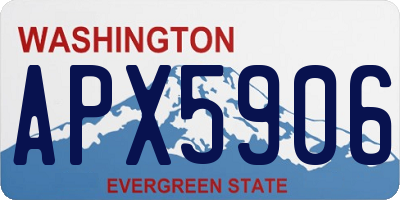 WA license plate APX5906