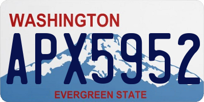 WA license plate APX5952
