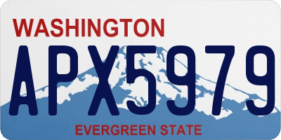 WA license plate APX5979