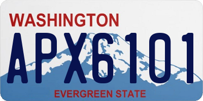 WA license plate APX6101