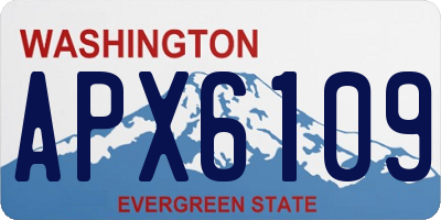 WA license plate APX6109