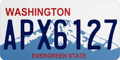 WA license plate APX6127