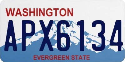 WA license plate APX6134