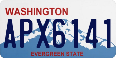 WA license plate APX6141