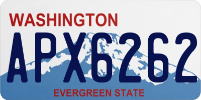 WA license plate APX6262