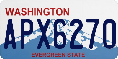 WA license plate APX6270