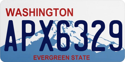 WA license plate APX6329