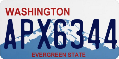 WA license plate APX6344