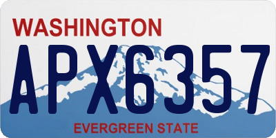WA license plate APX6357