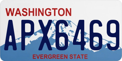 WA license plate APX6469