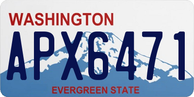 WA license plate APX6471