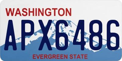 WA license plate APX6486