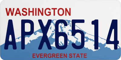 WA license plate APX6514