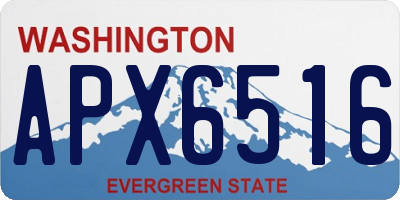 WA license plate APX6516