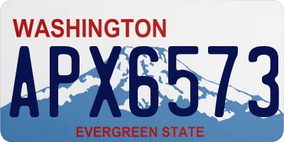 WA license plate APX6573