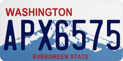 WA license plate APX6575