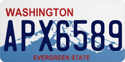 WA license plate APX6589