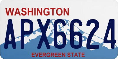 WA license plate APX6624
