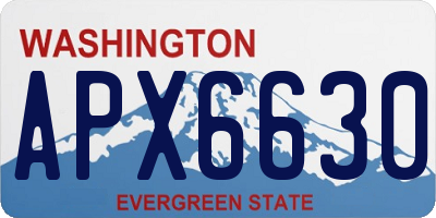 WA license plate APX6630