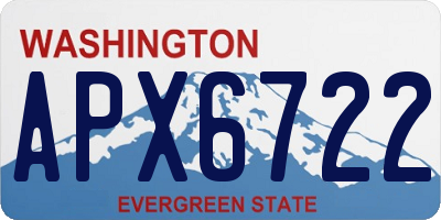 WA license plate APX6722