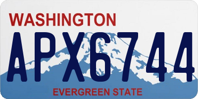 WA license plate APX6744