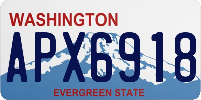 WA license plate APX6918