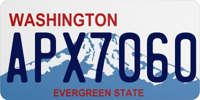 WA license plate APX7060