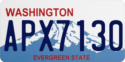 WA license plate APX7130