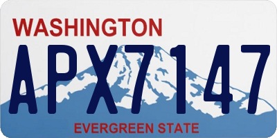 WA license plate APX7147