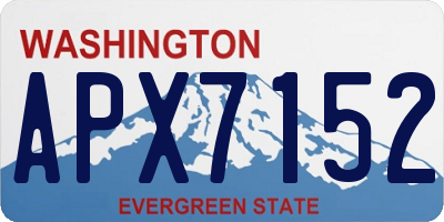 WA license plate APX7152