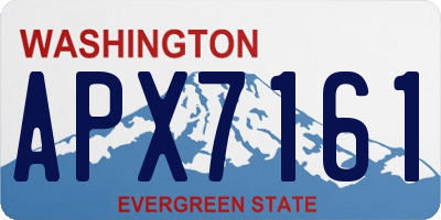 WA license plate APX7161