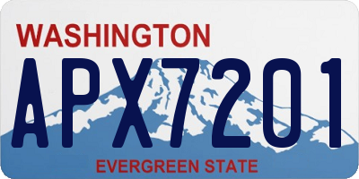 WA license plate APX7201