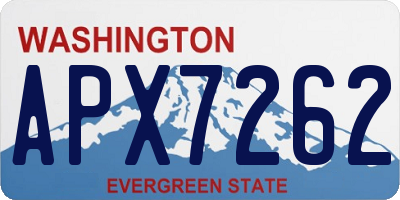 WA license plate APX7262