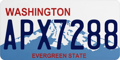 WA license plate APX7288