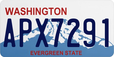 WA license plate APX7291