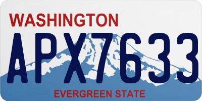WA license plate APX7633
